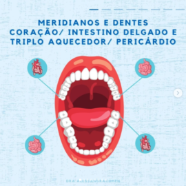 Meridianos e dentes – Coração / Intestino delgado e triplo aquecedor / Pericárdio